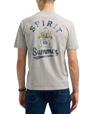Buffalo David Bitton - Men's Thirstk Short Sleeve Crewneck Spirit of Summer Graphic T-Shirt