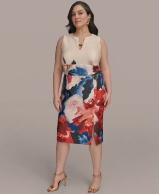 Donna Karan New York - Plus Size Printed Sheath Dress