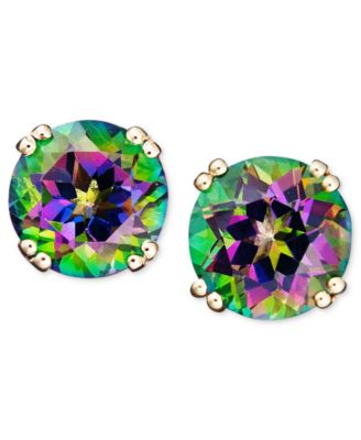 Macy's - 14k Gold Earrings, Mystic Topaz Studs (4-1/2 ct. t.w.)