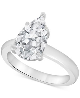 Badgley Mischka - Lab Grown Diamond Pear-Cut Engagement Ring (3 ct. t.w.) in 14k Gold
