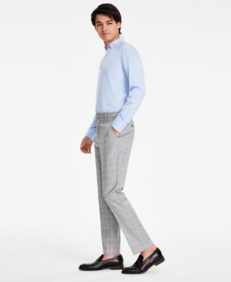 Tommy Hilfiger - Men's Modern-Fit THFlex Stretch Patterned Performance Suit Pants