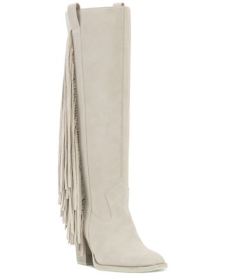 Vince Camuto - Women's Pelia Fringe Wide-Calf Boots