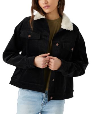 O'Neill - Juniors' Aubrey Fleece-Collar Corduroy Jacket