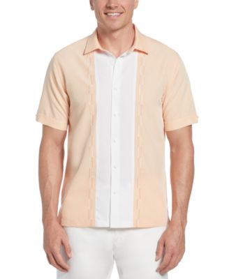 Cubavera - Men's Classic-Fit Colorblocked Embroidered Button-Down Shirt