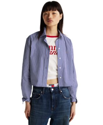 Tommy Jeans - Women's Cropped Relaxed Poplin Shirt