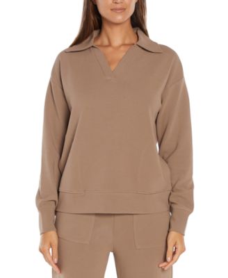 Three Dots - Women's Sonia Split-Neckline Pullover Top