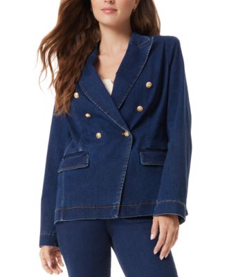 Sam Edelman - Women's Imogen Double-Breasted Denim Blazer
