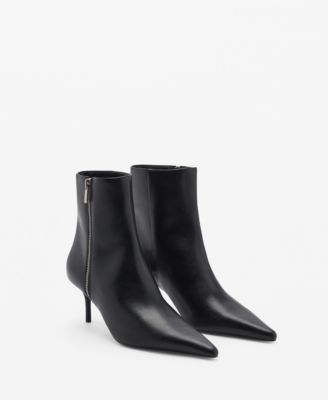 MANGO - Women's Zipper Detail Pointed Boots