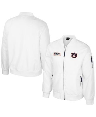 Colosseum - Men's Auburn Tigers White Rabbit Full-Zip Bomber Jacket