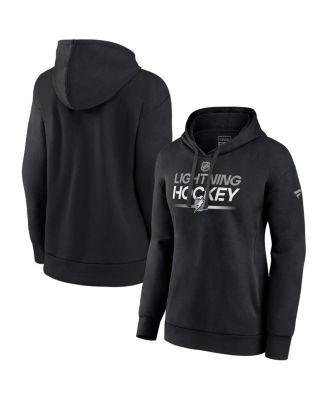 Fanatics - Women's Black Tampa Bay Lightning Authentic Pro Alternate Wordmark Fleece Pullover Hoodie