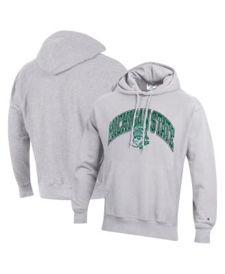 Champion - Men's Gray Michigan State Spartans Vault Late Night Reverse Weave Pullover Hoodie