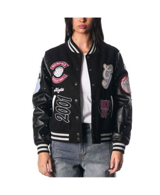 The Wild Collective - Women's   Black Memphis Grizzlies 2024/25 City Edition Full-Snap Varsity Jacket