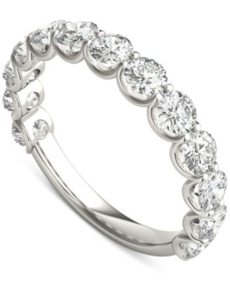 Charles & Colvard - Moissanite Trellis Set Wedding Band (1-1/2 ct. t.w) in 14k White Gold