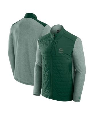 Fanatics - Men's and Women's Green/Heather Green Green Bay Packers Front Office Tonal Full-Zip Jacket