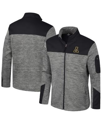 Colosseum - Men's Gray/Black Appalachian State Mountaineers Guard Full-Zip Jacket