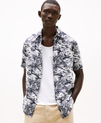 Tommy Hilfiger - Men's Regular-Fit Island Print Linen Shirt