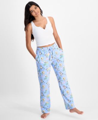 Love Tribe - Juniors' Peanuts Floral-Print Drawstring Pants