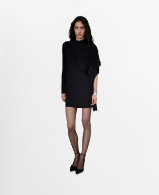 MANGO - Women's Short Asymmetric Sleeve Dress