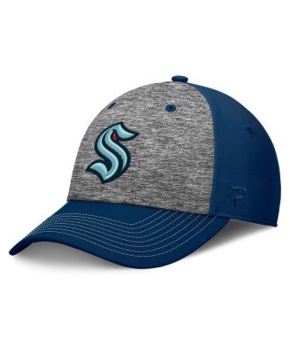 Fanatics - Men's Gray/Navy Seattle Kraken Fundamental Top Shelf 2-Tone Flex Hat
