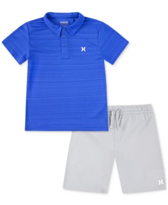 Hurley - Little Boys Belmont Polo Shirt & Shorts Set