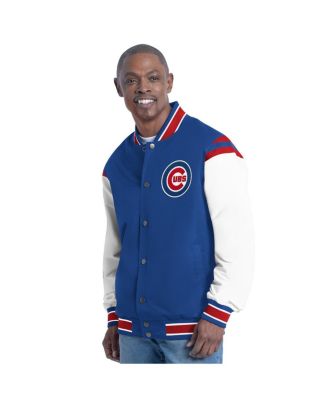G-III Sports by Carl Banks - Men's Royal Chicago Cubs Recruit Commemorative Full-Snap Varsity Jacket