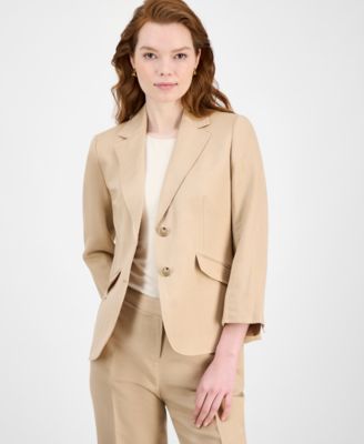 Kasper - Women's Notch-Collar Button-Front Blazer