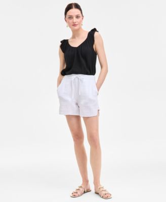 On 34th - Women's Cotton Gauze Drawstring Shorts