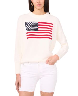 Vince Camuto - Women's Cotton Flag-Graphic Sweatshirt