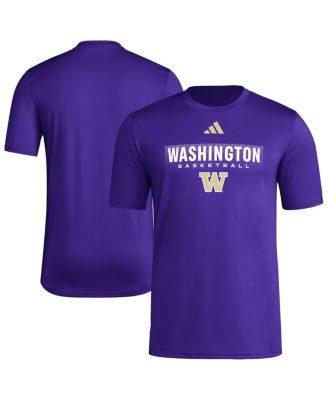 adidas - Men's Purple Washington Huskies Locker On-Court In The Fade Pregame AEROREADY T-Shirt