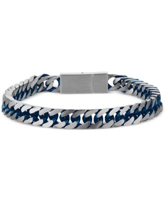 Esquire Men's Jewelry - Two-Toned Curb Link Chain Bracelet