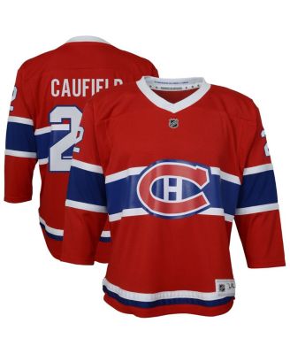 Outerstuff - Big Boys and Girls Cole Caufield Red Montreal Canadiens Home Replica Player Jersey