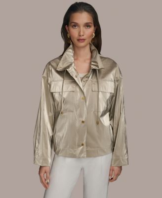 Donna Karan New York - Women's Metallic Zip-Front Jacket