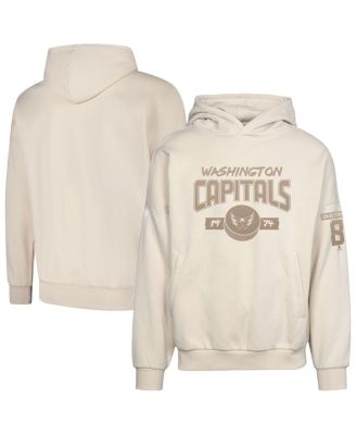 LevelWear - Men's Alexander Ovechkin Khaki Washington Capitals Oversized Contact Name Number Pullover Hoodie