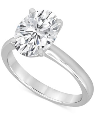 Badgley Mischka - Certified Lab Grown Diamond Oval Solitaire Engagement Ring (4 ct. t.w.) in 14k Gold