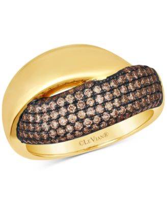 Le Vian - Chocolate Diamond&reg; Crossover Statement Ring (3/4 ct. t.w.) in 14k Gold