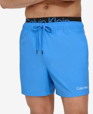 Calvin Klein - Men's Logo Elastic Waist Modern Euro 5" Volley Swim Trunks