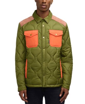 SCOTCH & SODA - Ivik Padded Colorblocked Snap Front Shirt Jacket