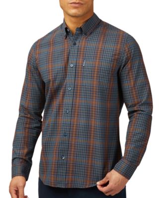 Ben Sherman - Men's Regular-Fit Multicheck Button-Down Shirt