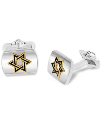 EFFY Collection - Men's Star Of David Cufflinks in Sterling Silver & 18k Gold-Plated Sterling Silver