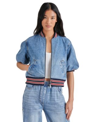 Steve Madden - Women's Zamora Denim Bomber Jacket