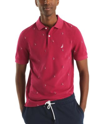 Nautica - Men's Classic Fit Deck Printed Performance Polo Shirt
