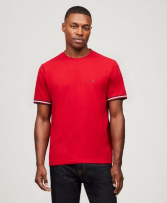 Tommy Hilfiger - Men's Global Stripe Cuff T-Shirt