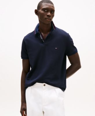 Tommy Hilfiger - Men's Short Sleeve Striped-Trim Polo Shirt