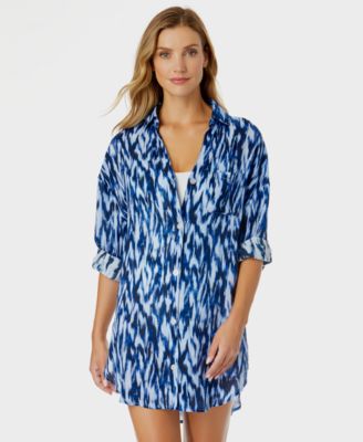 Anne Cole - Women's Boyfriend Shirt Swim Cover-Up