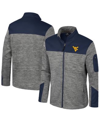Colosseum - Men's Gray/Navy West Virginia Mountaineers Guard Full-Zip Jacket