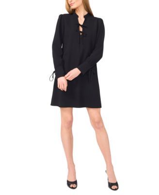 CeCe - Women's Tie-Front Long-Sleeve Mini Dress