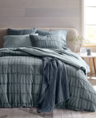 Oake - Indigo Stripe 3-Pc. Comforter Set, Full/Queen