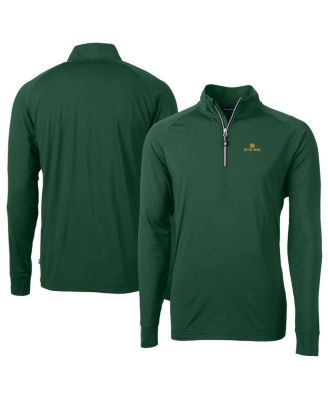 Cutter & Buck - Men's Green Notre Dame Fighting Irish Adapt Knit Quarter-Zip Pullover Jacket