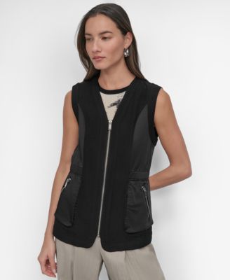 DKNY - Women's Combo Zipper Vest