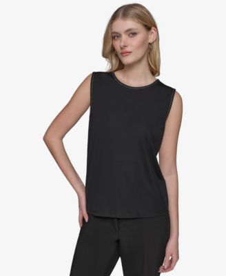 KARL LAGERFELD PARIS - Women's Keyhole Sleeveless Top